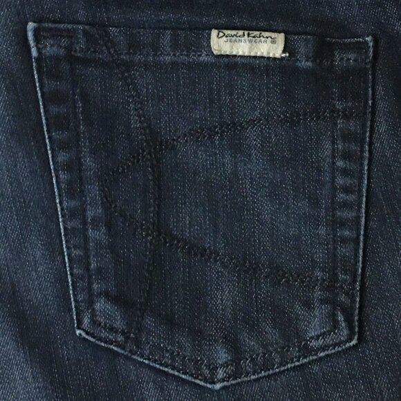 DAVID KAHN JEANS "Nikki" Straight Leg Dark Wash Premium Denim - size 28 - Picture 3 of 15